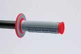 Renthal MX Dual Compound Grips 1/2 Waffle - Grey/ Red Renthal Grips  AXOPROS