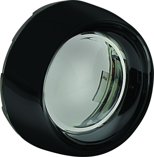 Kuryakyn Deep Dish Bezel For Bullet Turn Signals Smoke Lens Gloss Black Kuryakyn Light Accessories and Wiring  AXOPROS