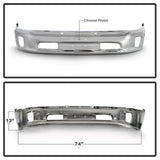 Spyder Dodge Ram 1500 13-18 Bottom w/o Sensor w/Fog Light Hole Front Bumper-Chrome (OEM 68160853AB) SPYDER Bumper Accessories  AXOPROS