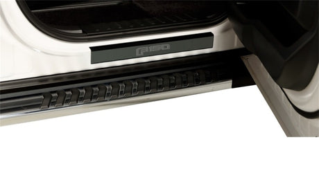 Putco 15-20 Ford F-150 - SuperCrew w/ F-150 Etchinng (4pcs) Black Platinum Door Sills Putco Door Panels  AXOPROS