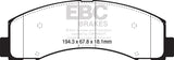 EBC 2018+ Ford F-150 2.7L Twin Turbo (2WD) Extra Duty Front Brake Pads EBC Brake Pads - Performance  AXOPROS