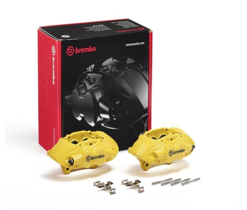 Brembo OE 16-21 BMW M2/17-18 M3/17-20 M4/14-16 M235i Hydraulic Front X-Style Brake Calipers - Yellow Brembo OE Brake Calipers - OE  AXOPROS
