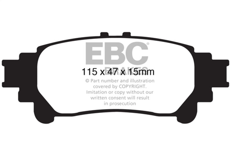 EBC 10+ Lexus RX350 3.5 (Japan) Greenstuff Rear Brake Pads EBC Brake Pads - Performance  AXOPROS