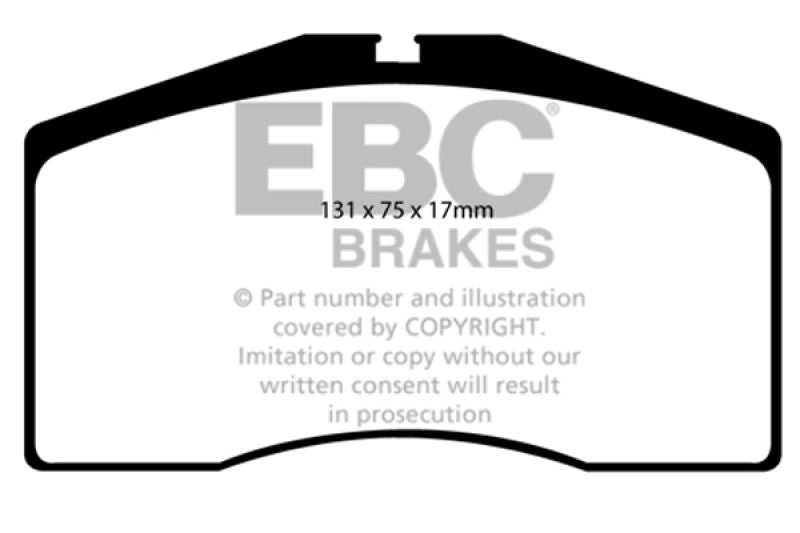 EBC 93-95 Porsche 911 (964) 3.6 Turbo Yellowstuff Front Brake Pads EBC Brake Pads - Performance  AXOPROS