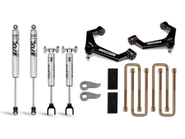 Cognito 20-24 Chevy Silv/Sierra 2500/3500HD 2/4WD 3in Perf Ball Joint Lvl Lift Kit w/ Fox PS 2.0 IFP Cognito Leveling Kits  AXOPROS