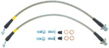 StopTech 94-02 Ford Mustang (Exc Cobra) / 03-04 Mustang Base & GT Stainless Steel Front Brake Lines Stoptech Brake Line Kits  AXOPROS