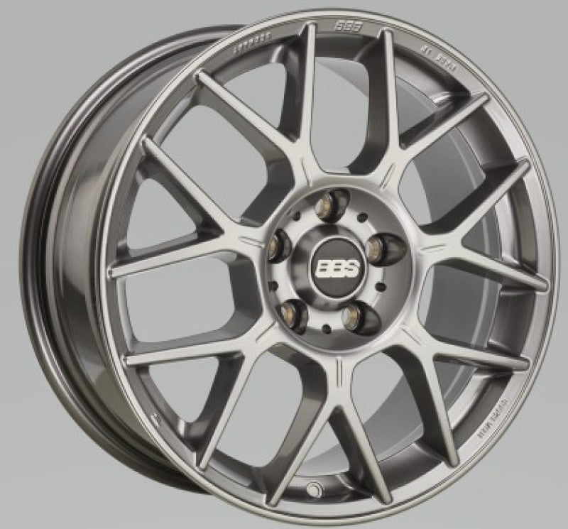 BBS XR 18x8 5x112 37mm Offset 82mm Bore PFS/Clip Req Gloss Platinum Wheel BBS Wheels - Cast  AXOPROS