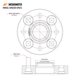 Mishimoto Wheel Spacers - 5x100 - 56.1 - 25 - M12 - Black Mishimoto Wheel Spacers & Adapters  AXOPROS