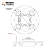 Mishimoto Wheel Spacers - 5x100 - 56.1 - 20 - M12 - Black Mishimoto Wheel Spacers & Adapters  AXOPROS
