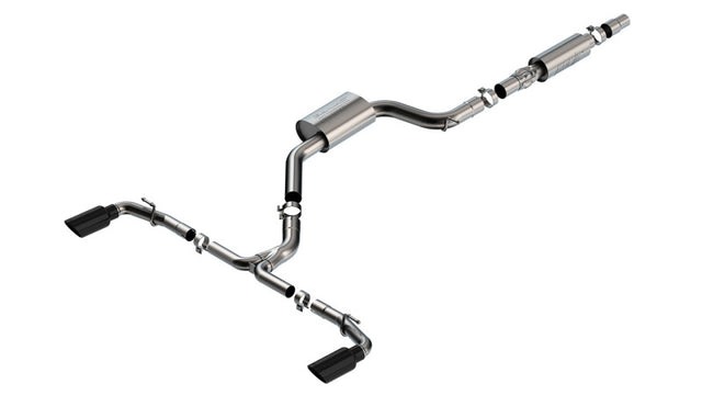 Borla 22-23 Volkswagen Golf GTI 2.0L AT/MT 3inch S-Type Cat-Back Exhaust - 4in Black Chrome Tips Borla Catback  AXOPROS