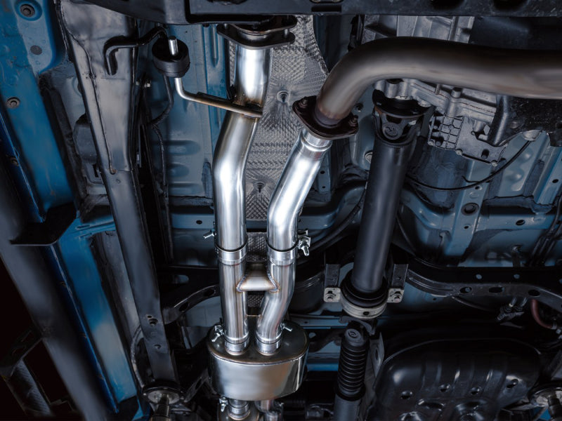 AWE 16-22 Toyota Tacoma 0FG Catback Exhaust w/ BashGuard - Dual Diamond Black Tips AWE Tuning Catback  AXOPROS