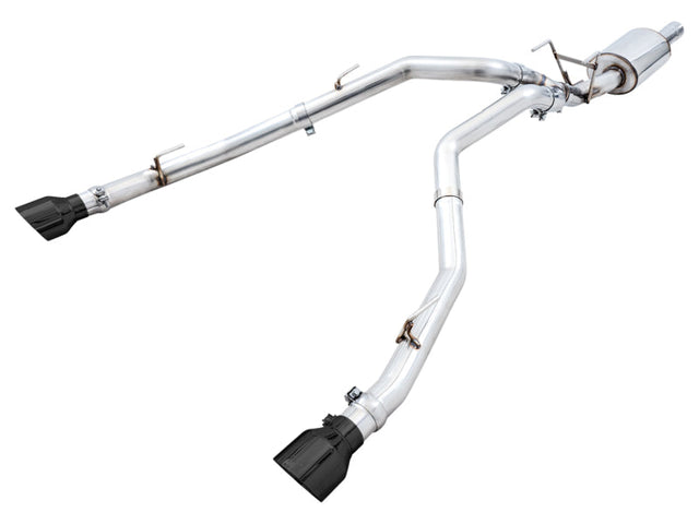 AWE Tuning 09-18 RAM 1500 5.7L (w/Cutouts) 0FG Dual Rear Exit Cat-Back Exhaust - Diamond Black Tips AWE Tuning Catback  AXOPROS
