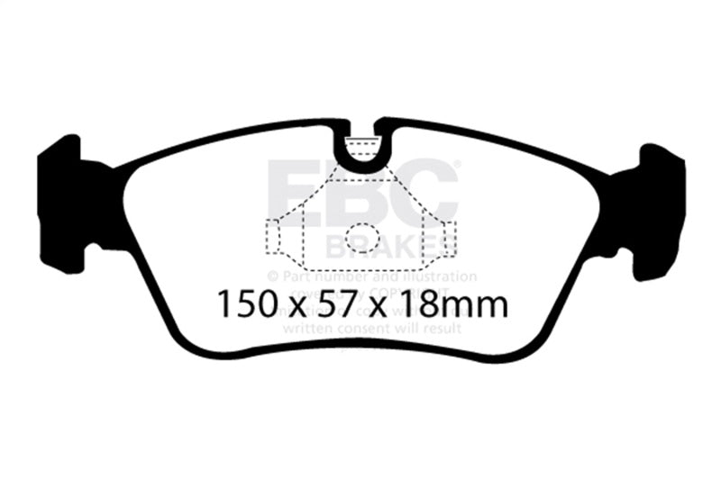 EBC 99-02 BMW Z3 2.5 Yellowstuff Front Brake Pads EBC Brake Pads - Performance  AXOPROS