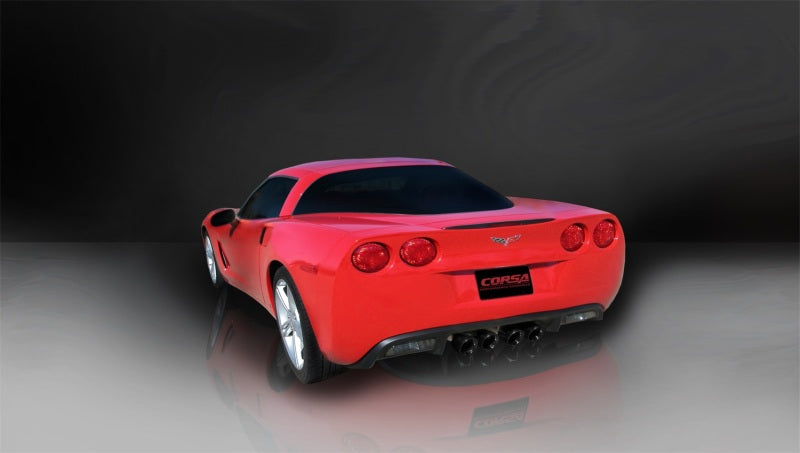 Corsa 2009-2013 Xtreme Axle-Back Exhaust w/Dual Black 3.5in Tips 09-13 Chevrolet Corvette C6 6.2L V8 CORSA Performance Axle Back  AXOPROS