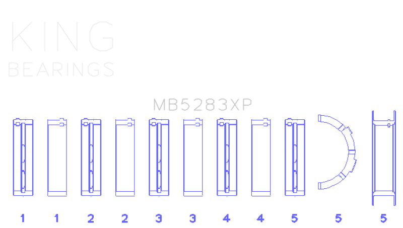 King Performance Main Race Bearing Set - Size STD King Engine Bearings Bearings  AXOPROS