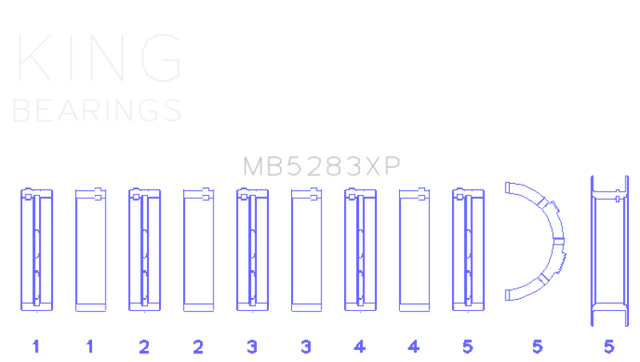King Performance Main Race Bearing Set - Size STD King Engine Bearings Bearings  AXOPROS