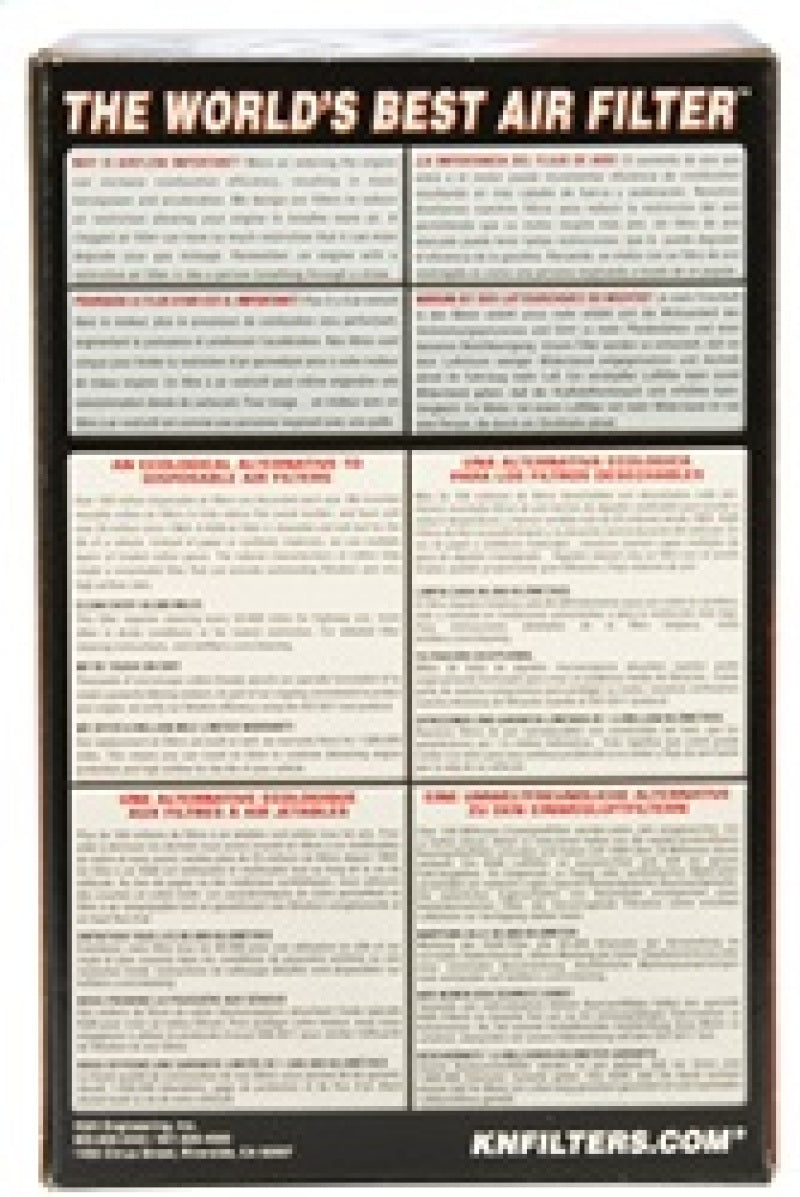 K&N Filter Universal  Filter 2 3/8 inch Dual Flange 107mm C-C 3 inch Height K&N Engineering Air Filters - Universal Fit  AXOPROS