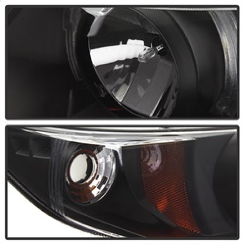Spyder Honda Civic 06-08 2Dr Projector Headlights LED Halo Black High H1 Low H1 PRO-YD-HC06-2D-HL-BK SPYDER Headlights  AXOPROS
