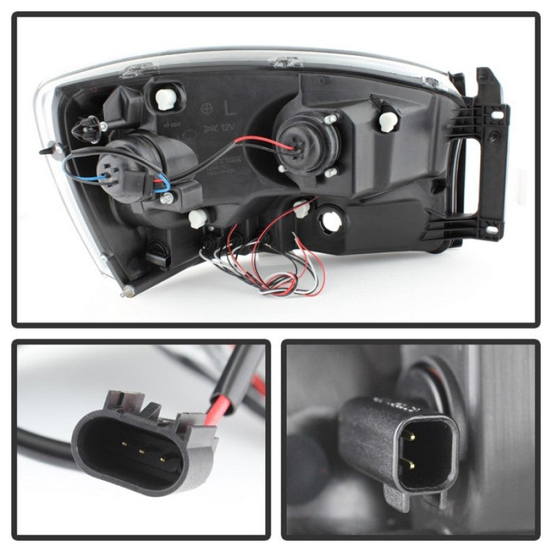 Spyder Dodge Ram 1500 06-08/Ram 2500 06-09 Projector Headlights LED Halo LED Blk PRO-YD-DR06-HL-BK SPYDER Headlights  AXOPROS