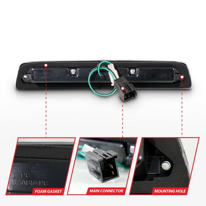 ANZO 1994-2001 Dodge Ram 1500 LED 3rd Brake Light Smoke ANZO Brake Lights  AXOPROS