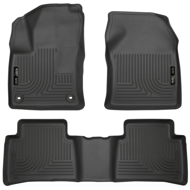 Husky Liners 2016 Toyota Prius Weatherbeater Black Front & 2nd Seat Floor Liners (Footwell Coverage) Husky Liners Floor Mats - Rubber  AXOPROS
