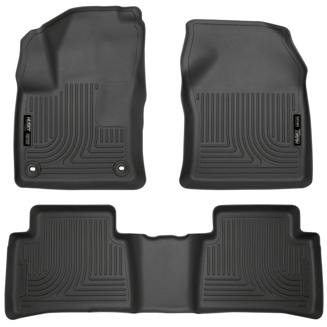 Husky Liners 2016 Toyota Prius Weatherbeater Black Front & 2nd Seat Floor Liners (Footwell Coverage) Husky Liners Floor Mats - Rubber  AXOPROS
