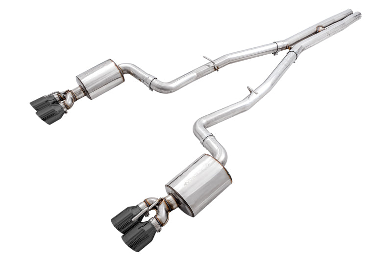 AWE Tuning 2015+ Dodge Challenger 6.4L/6.2L Non-Resonated Touring Edition Exhaust - Quad Black Tips AWE Tuning Catback  AXOPROS