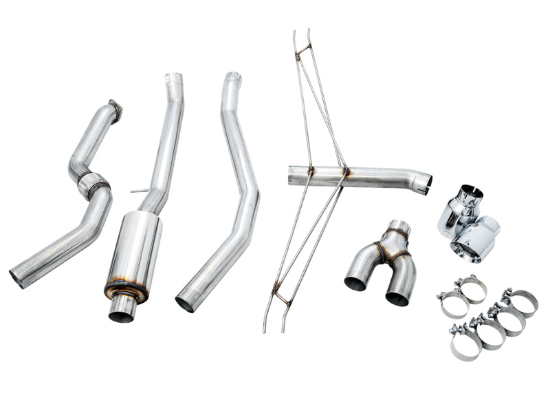 AWE Tuning 2016+ Honda Civic Si Track Edition Exhaust w/Front Pipe & Dual Chrome Silver Tips AWE Tuning Catback  AXOPROS