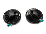 Raxiom 97-18 Jeep Wrangler TJ/JK 7-Inch LED Headlights w/ Halos- Black Housing (Clear Lens) Raxiom Headlights  AXOPROS