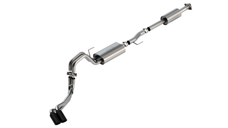 Borla F-150 2021 5.0L 4dr CC SB EC STB Lariat/KR/Pltnm/LTD 3/2.25 DSE Cat-Back Touring BLK CHR Tips Borla Catback  AXOPROS