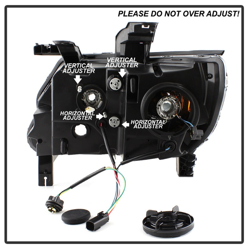 Spyder 15-17 Chevy Colorado Projector Headlights - Light Bar LED - Black (PRO-YD-CCO15-LBDRL-BK) SPYDER Headlights  AXOPROS