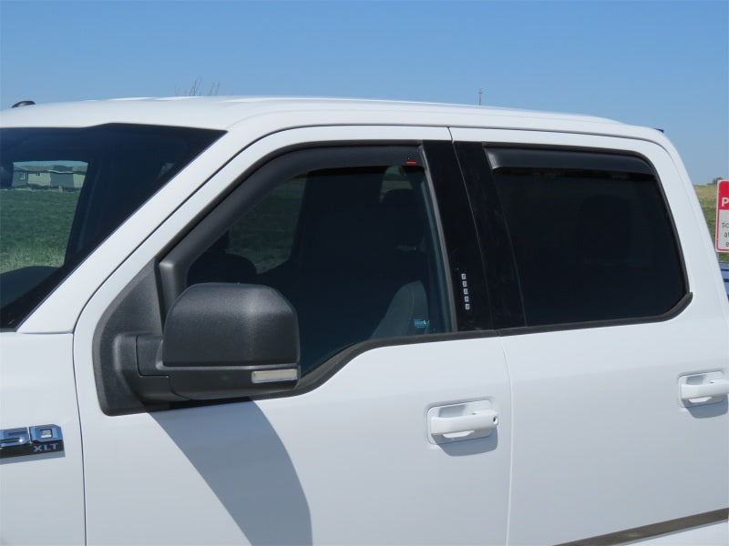 EGR 15+ Ford F150 Crew Cab In-Channel Window Visors - Set of 4 - Matte (573495) EGR Wind Deflectors  AXOPROS