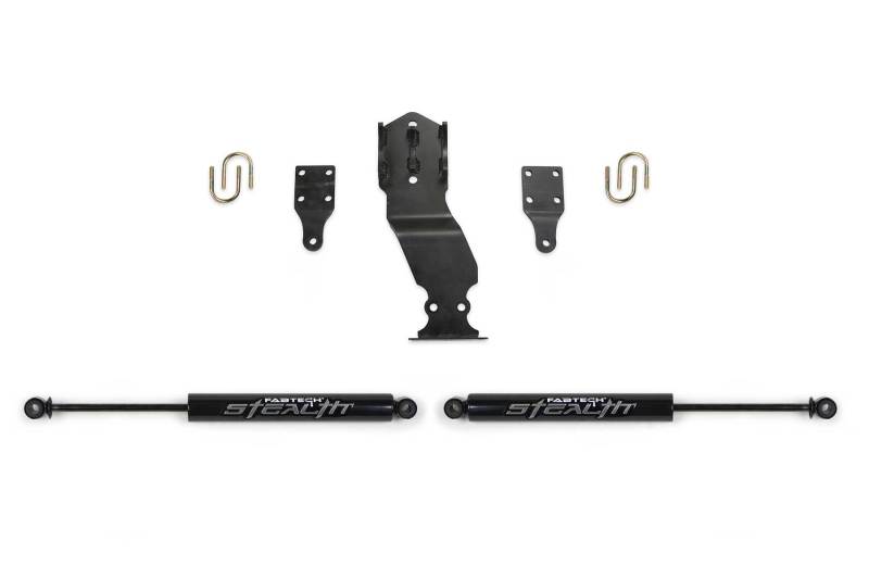 Fabtech 17-20 Ford Superduty 4WD Stealth Dual Steering Stabilizer Kit Fabtech Steering Stabilizer  AXOPROS