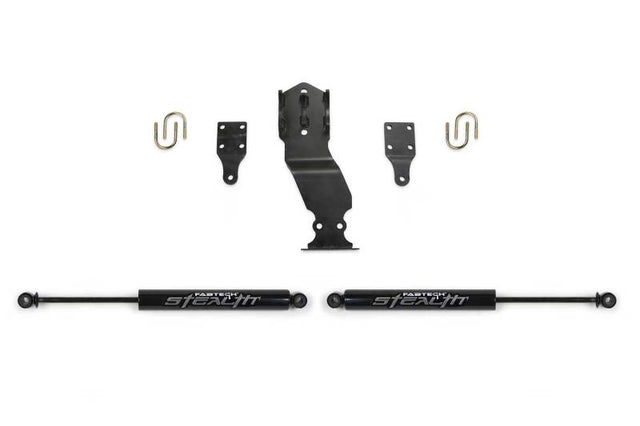 Fabtech 17-20 Ford Superduty 4WD Stealth Dual Steering Stabilizer Kit Fabtech Steering Stabilizer  AXOPROS