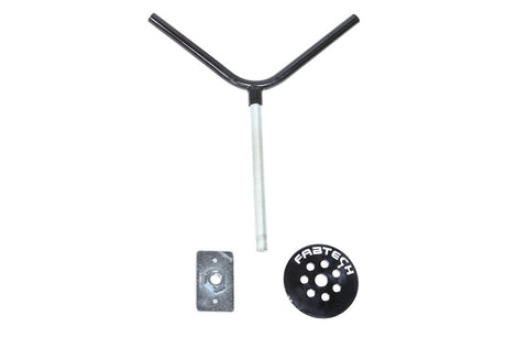 Fabtech Universal Spare Tire Flat Mount - Black Fabtech Spare Tire Carriers  AXOPROS