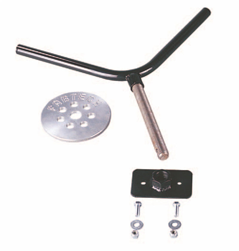 Fabtech Universal Spare Tire Flat Mount - Black Fabtech Spare Tire Carriers  AXOPROS