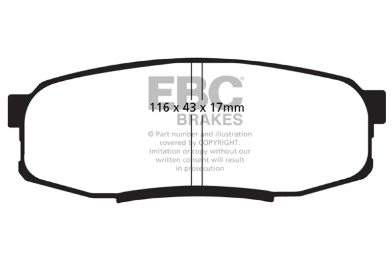 EBC 08+ Lexus LX570 5.7 Greenstuff Rear Brake Pads EBC Brake Pads - Performance  AXOPROS