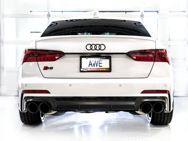 AWE Tuning 19-23 Audi C8 S6/S7 2.9T V6 AWD Touring Edition Exhaust - Diamond Black Tips AWE Tuning Catback  AXOPROS
