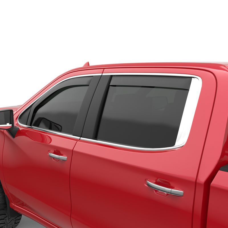 EGR 2019 Chevy 1500 Crew Cab In-Channel Window Visors - Matte EGR Wind Deflectors  AXOPROS