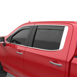 EGR 2019 Chevy 1500 Crew Cab In-Channel Window Visors - Matte EGR Wind Deflectors  AXOPROS