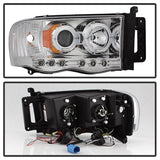 Spyder Dodge Ram 1500 02-05/Ram 2500 03-05 Projector Headlights LED Halo LED Chrm PRO-YD-DR02-HL-C SPYDER Headlights  AXOPROS