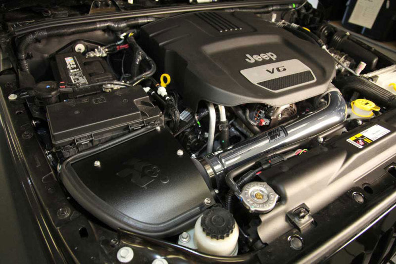 K&N 12-18 Jeep Wrangler V6-3.6L High Flow Performance Intake Kit (12-15 CARB Approved) K&N Engineering Cold Air Intakes  AXOPROS