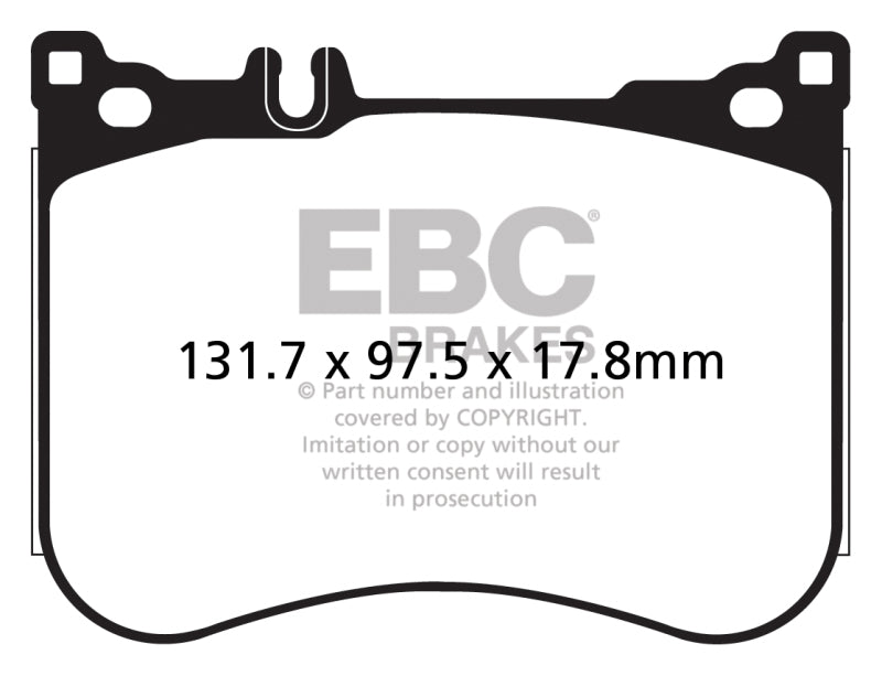 EBC 14+ Mercedes-Benz S550 4.7 Twin Turbo AMG Sport Pkg Redstuff Front Brake Pads EBC Brake Pads - Performance  AXOPROS
