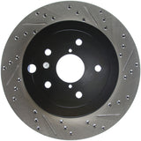 StopTech 08+ Subaru STI (Will Not Fit 05-07) Slotted & Drilled Sport Brake Rotor Stoptech Brake Rotors - Slot & Drilled  AXOPROS
