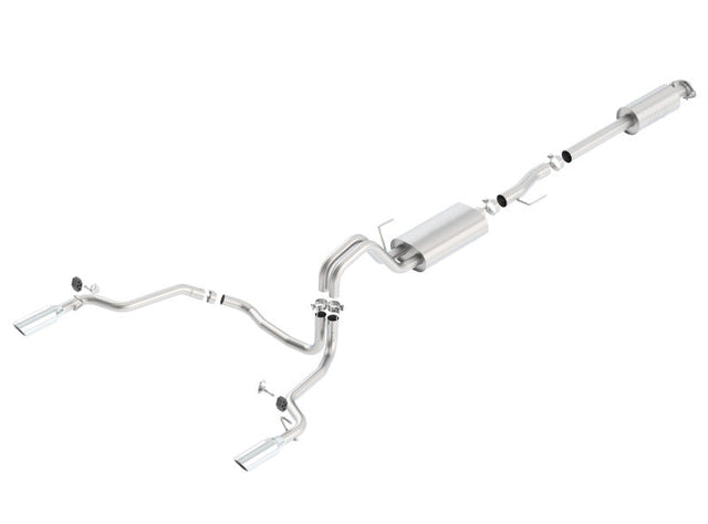 Borla 15-16 Ford F-150 3.5L EcoBoost Ext. Cab Std. Bed Catback Exhaust S-Type Single Split Rear Exit Borla Catback  AXOPROS
