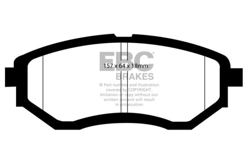 EBC 05-17 Subaru Legacy Ultimax2 Replacement Front Brake Pads EBC Brake Pads - OE  AXOPROS