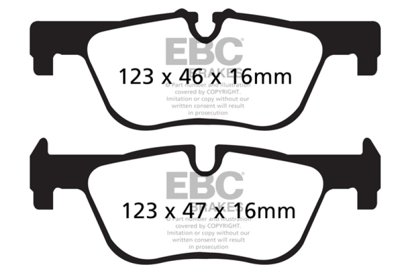 EBC 14+ BMW 228 Coupe 2.0 Turbo ATE calipers Ultimax2 Rear Brake Pads EBC Brake Pads - OE  AXOPROS
