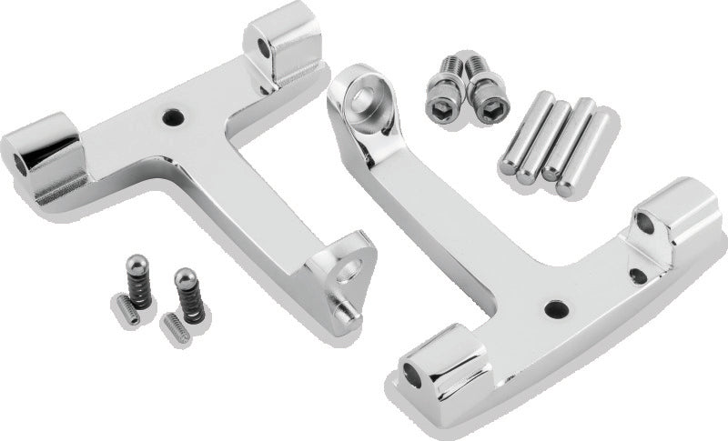 Bikers Choice 93-20 FLH FLT Chrome Pasanger Floorboard Bracket Replaces H-D 53070-00A Bikers Choice Footpegs  AXOPROS