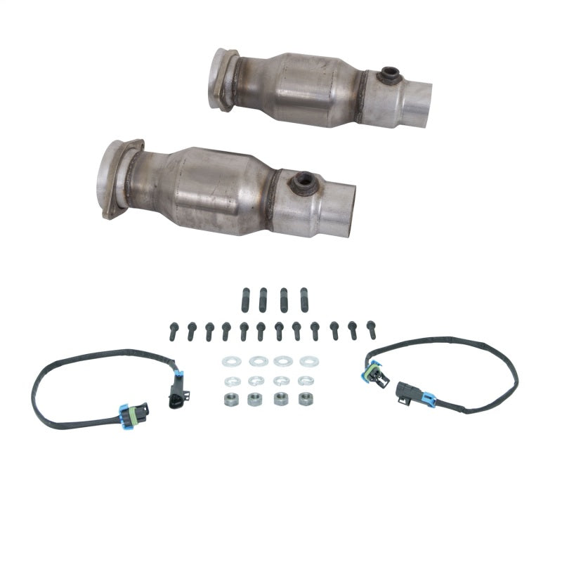 BBK 10-15 Camaro LS3 L99 Long Tube Exhaust Headers With Converters - 1-3/4 Chrome BBK Headers & Manifolds  AXOPROS
