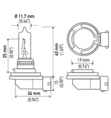 Hella Optilux H9 12V/100W XB Xenon White Bulb (pair) Hella Bulbs  AXOPROS